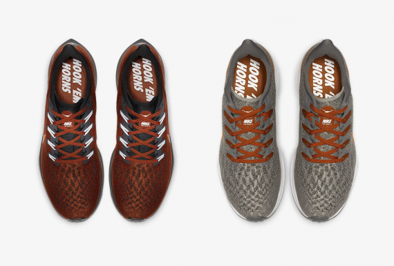 Nike Air Zoom Pegasus 36 University of Texas Longhorns UT Grey Burnt Orange Womens Mens Group Week Zero 2019 1